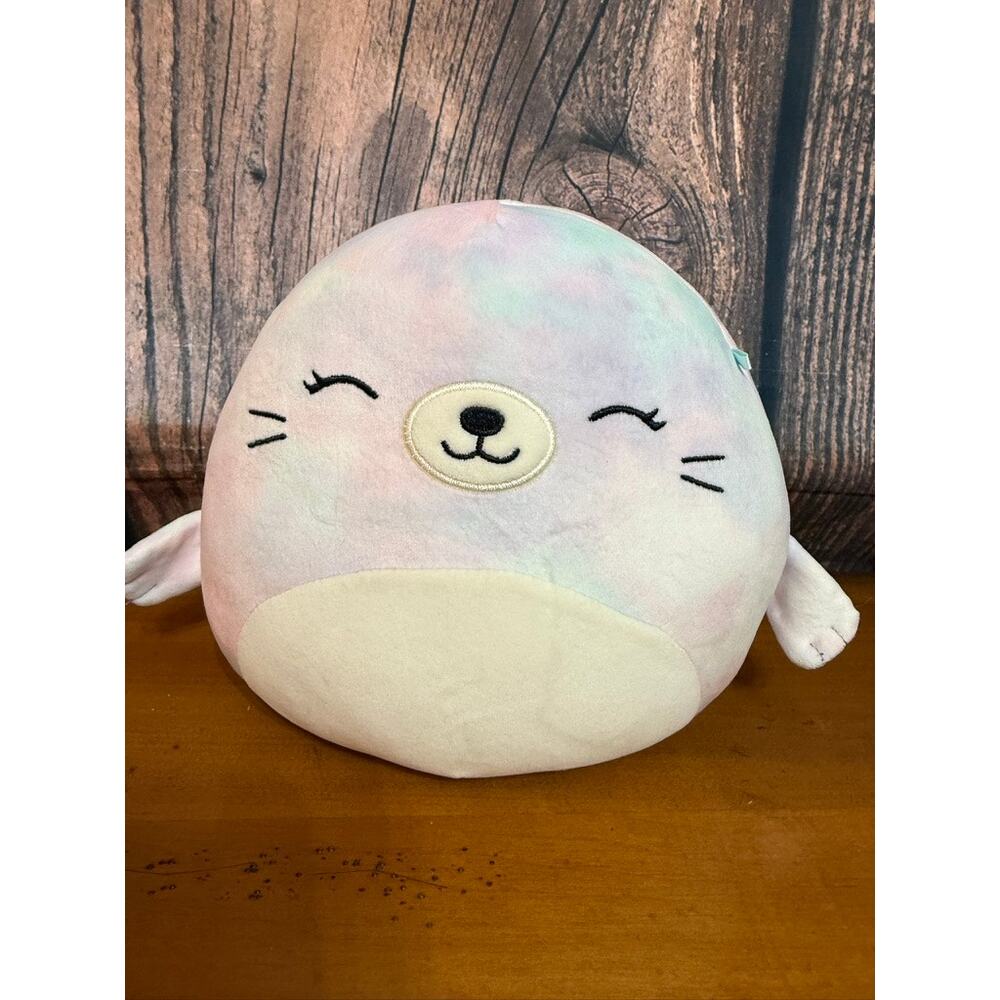Squishmallows 8" Tobias the‎ Tie-Dye Seal Plush Toy Multicolor